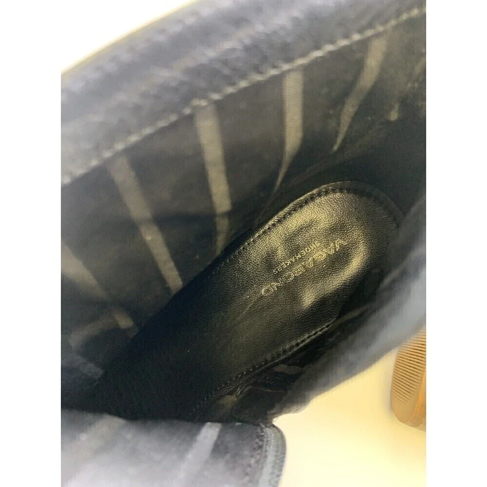 Vagabond Shoemakers Nubuck Ankle Boots Black Leather Block‎ Heel Womens 40 9.5
